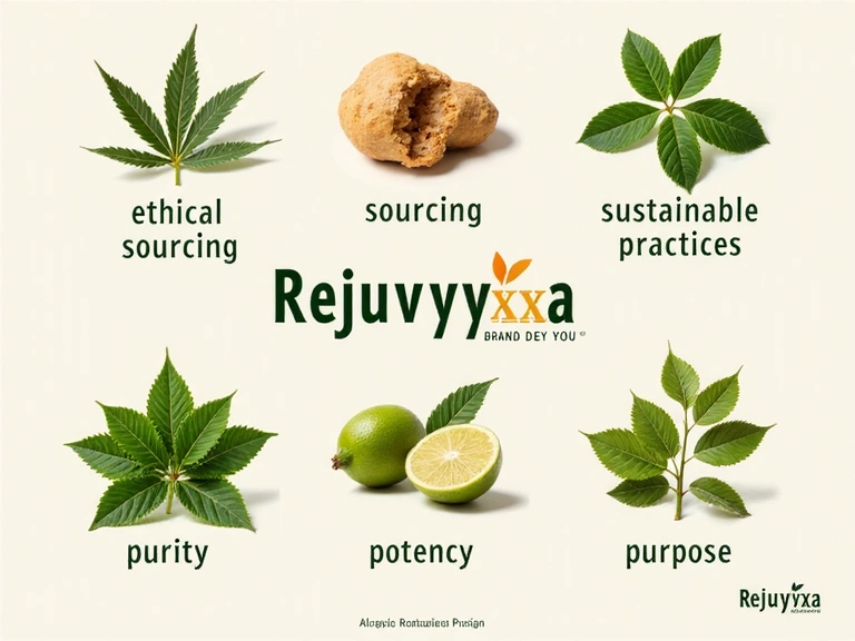 Image representing Rejuvnyxa's brand values, natural elements and ethical sourcing